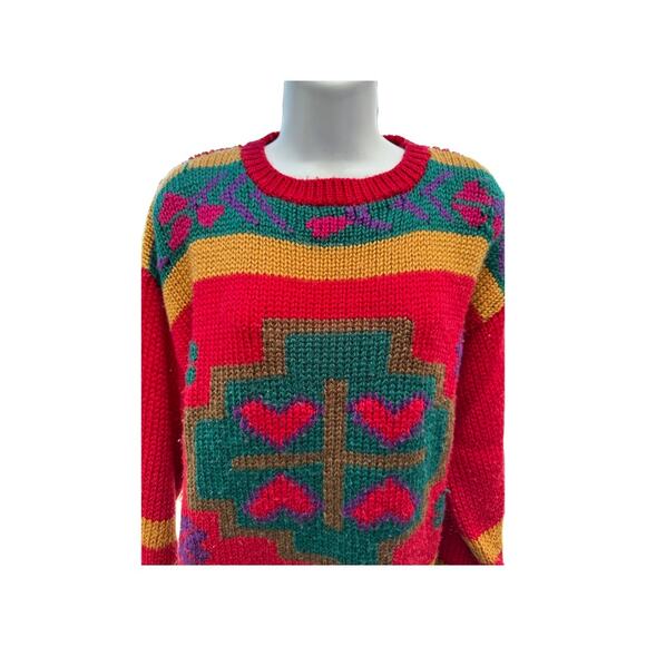 80s Oversized Heart Sweater from LSA, Medium - Picture 2 of 5
